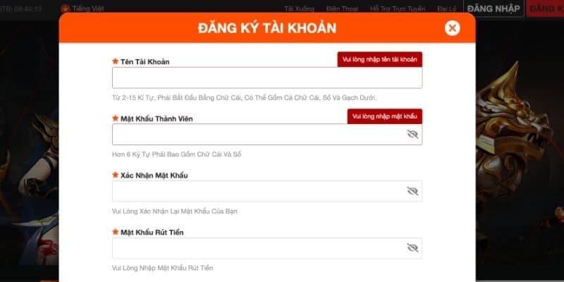 Hướng dẫn thủ tục đăng ký tài khoản hội viên