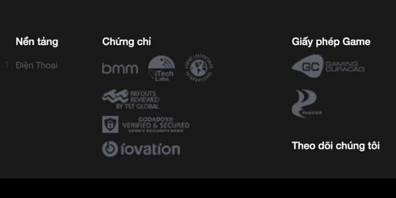 Giấy phép hoạt động Nohu90 thuyết phục khách hàng