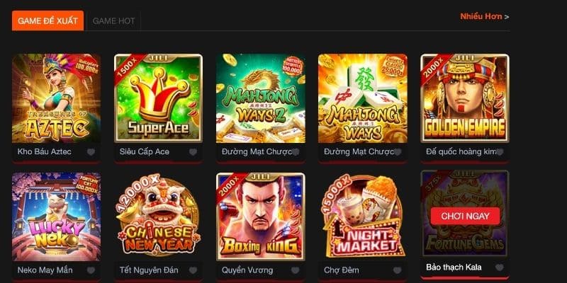 Thành viên phải bất ngờ với số lượng trò chơi tại nhà cái